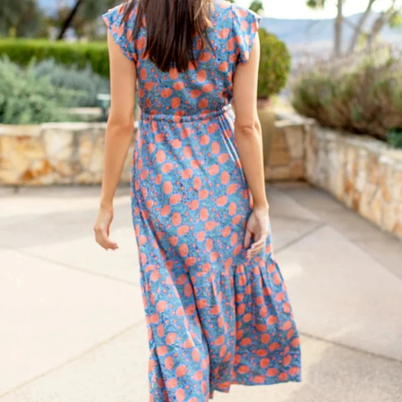 Emerson Fry India Collection Vibrant Floral Maxi Dress NWT - Picture 3 of 10
